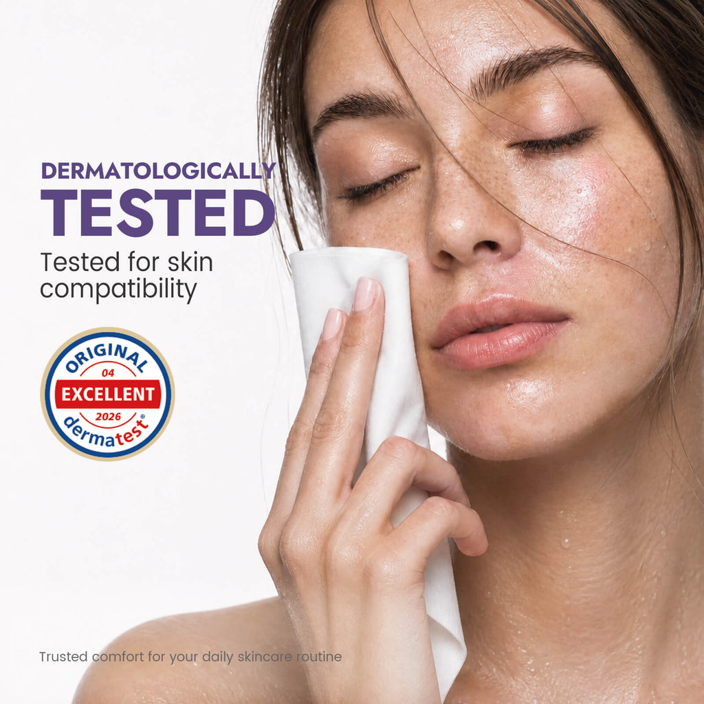 MOLLIS Disposable Face Towels, XL Ultra Thick & Soft Facial Cleansing Dry Wipes