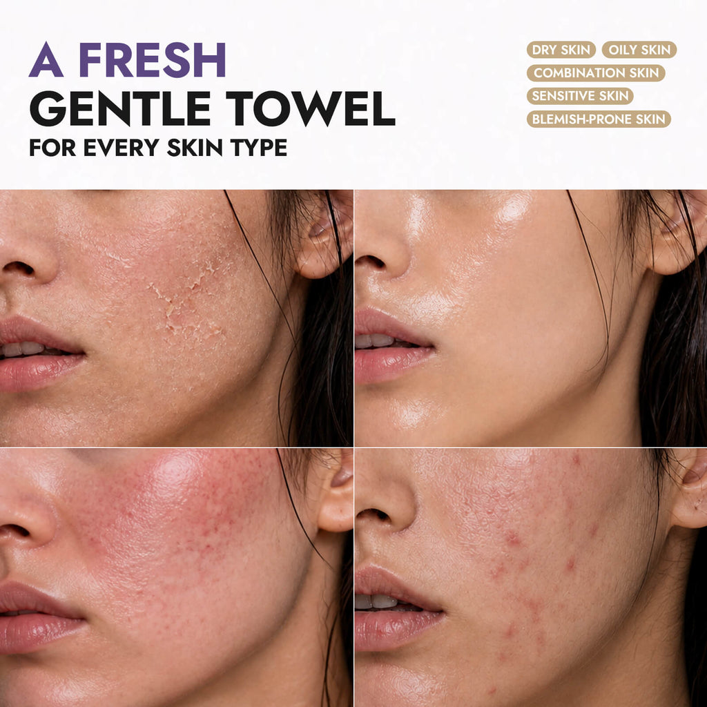 MOLLIS Disposable Face Towels, XL Ultra Thick & Soft Facial Cleansing Dry Wipes