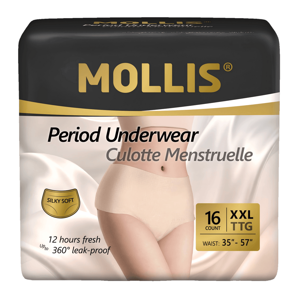 MOLLIS Women's Luxurious Disposable Period Underwear, XXL, 16 Count