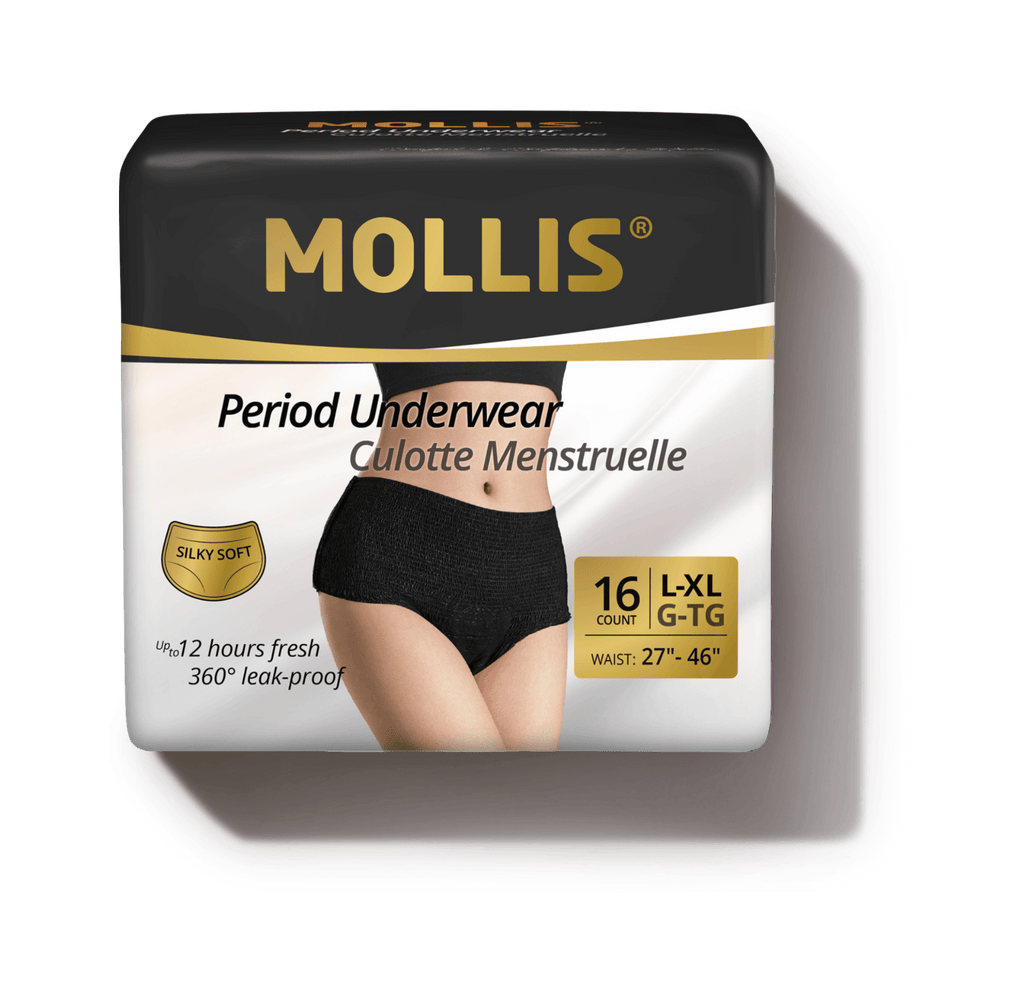MOLLIS Women's Luxurious Disposable Period Underwear, S/M, 8 Count