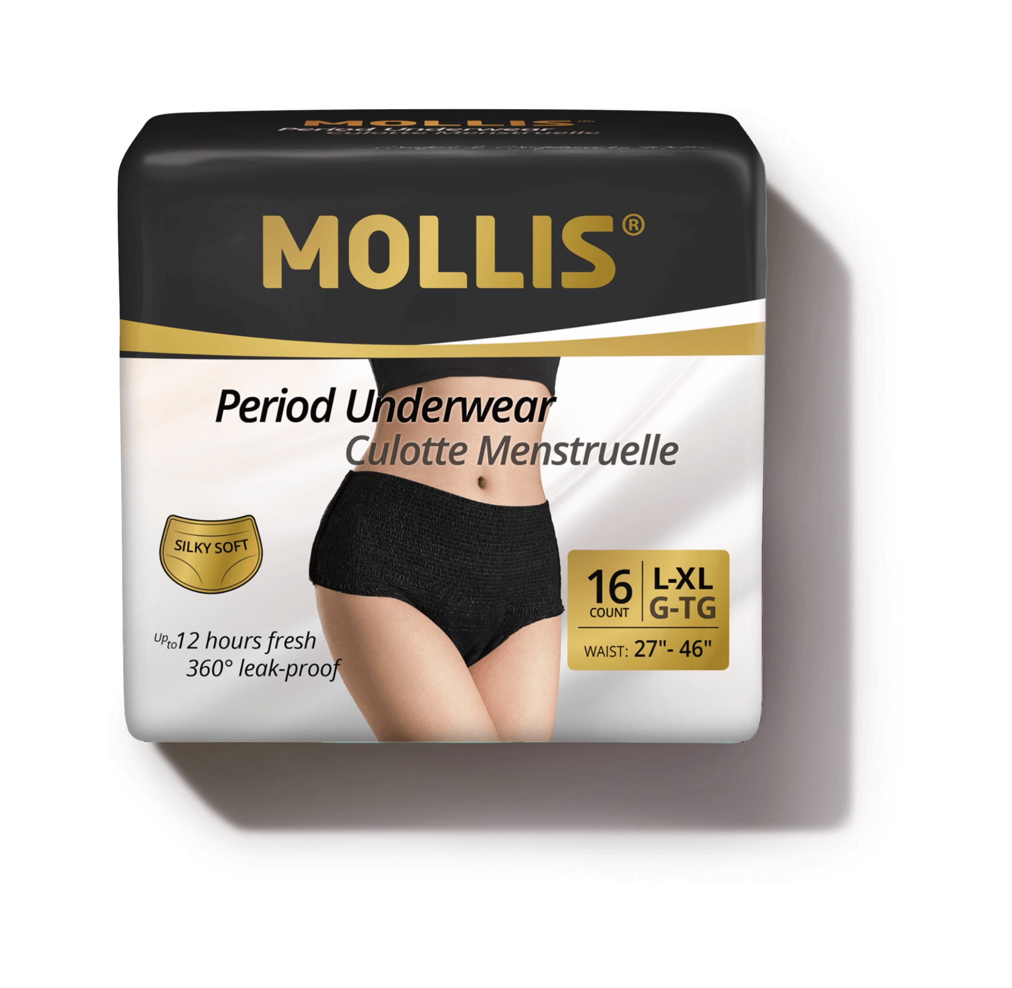 MOLLIS Women's Luxurious Disposable Period Underwear, S/M, 8 Count