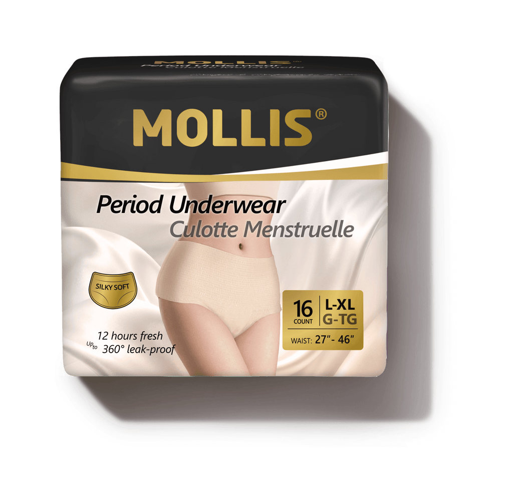 MOLLIS Women's Luxurious Disposable Period Underwear, S/M, 8 Count