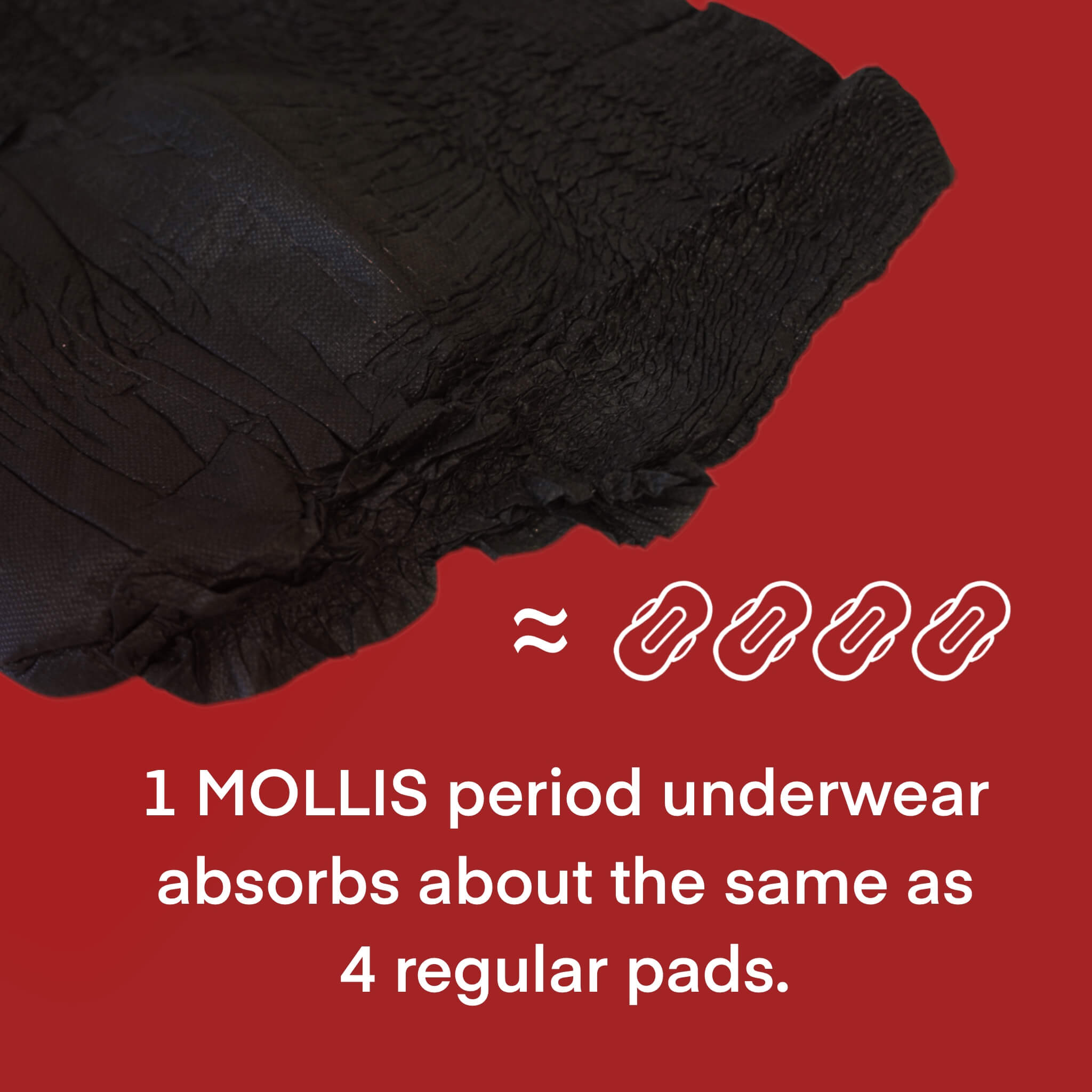 MOLLIS Women's Luxurious Disposable Period Underwear, S/M, 8 Count